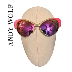 Andy Wolf Sweet Summer Breeze Cat Eye Sunglasses in Pink and Beige